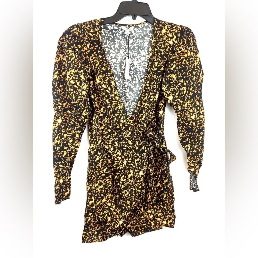 We Wore What Women’s Blanca Black/Brown Long Sleeve Dress Size M